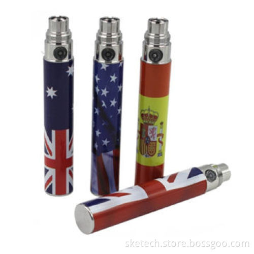 Ego flag battery, 650/900/1,100mAh capacities, new model, high quality & hot selling